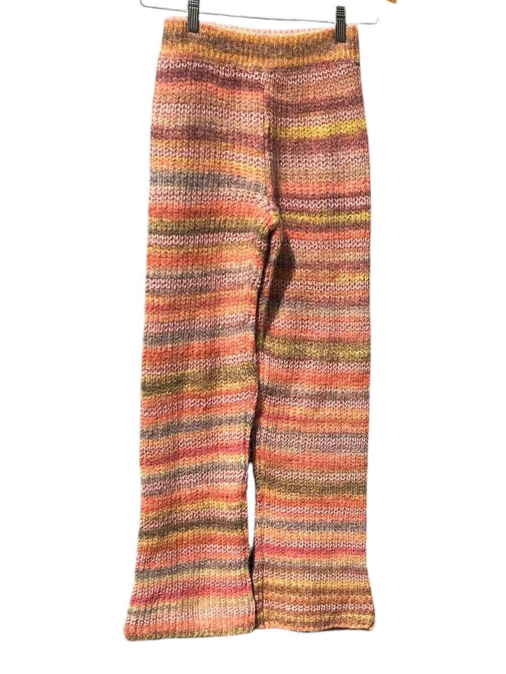 SOMETHING NAVY Women XXS Pink Combo Wide Leg Striped Knitted Wool Blend Pants.